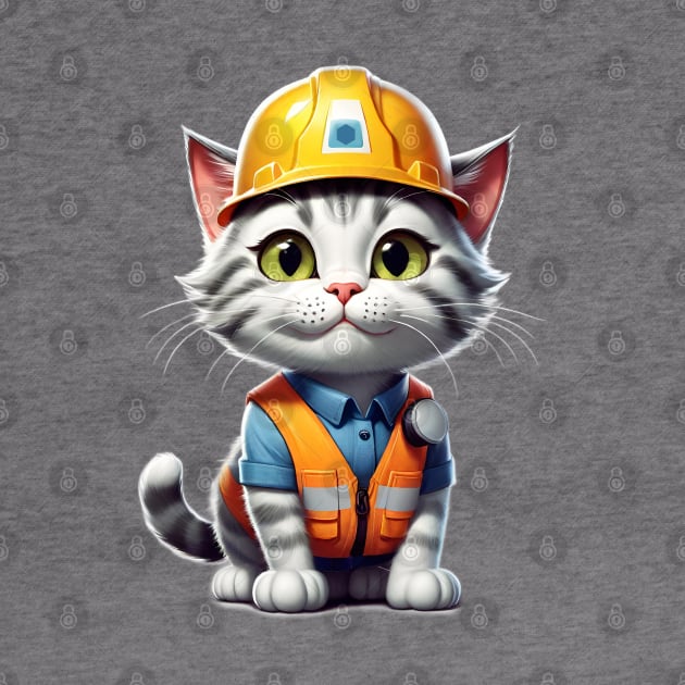 Cat With Hard Hat by Wilcox PhotoArt